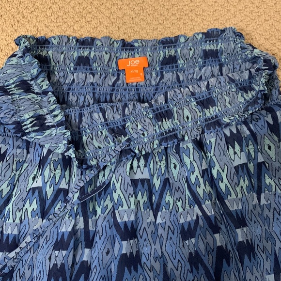 Flirty Joe Crinkle Mini Skirt, Ocean/royal Blue, Size XL - Picture 6 of 9